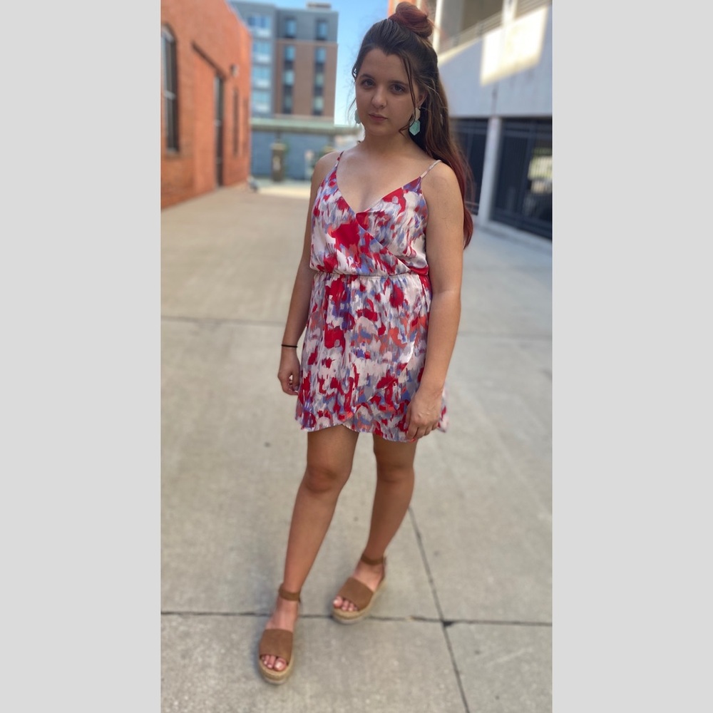 Lush watercolor print sundress